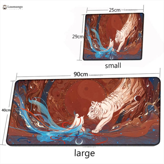 Elements of Chinese Style Mouse Pad Gaming Accessories Non-Slip Table Keyboard Desk Mat Gamer PC Rubber Carpet Dragon Mousepad