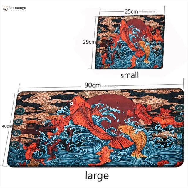 Elements of Chinese Style Mouse Pad Gaming Accessories Non-Slip Table Keyboard Desk Mat Gamer PC Rubber Carpet Dragon Mousepad