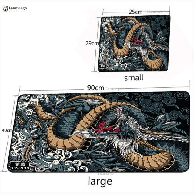 Elements of Chinese Style Mouse Pad Gaming Accessories Non-Slip Table Keyboard Desk Mat Gamer PC Rubber Carpet Dragon Mousepad