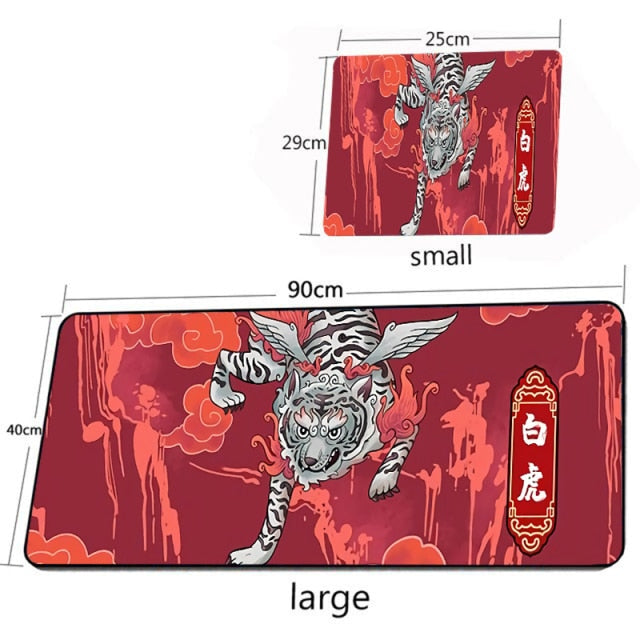 Elements of Chinese Style Mouse Pad Gaming Accessories Non-Slip Table Keyboard Desk Mat Gamer PC Rubber Carpet Dragon Mousepad