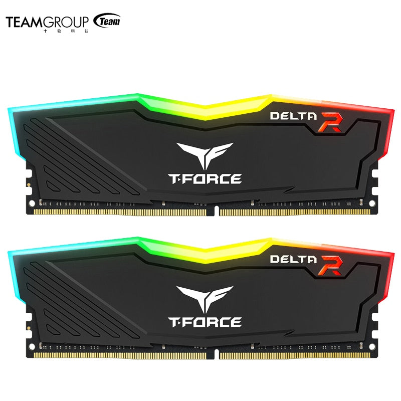 TEAMGROUP T-Force Delta RGB DDR4 8GB 16GB(2x8GB)32GB(2x16GB)3200MHz  PC4 Desktop Gaming Memory Module Ram