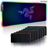 Large Office RGB LED Illumination Mouse Pad Mat Game Gamer Razer Gaming Mousepad Keyboard Compute Anime Desk Mat for CSGO