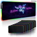 Large Office RGB LED Illumination Mouse Pad Mat Game Gamer Razer Gaming Mousepad Keyboard Compute Anime Desk Mat for CSGO