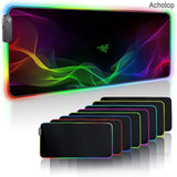 Large Office RGB LED Illumination Mouse Pad Mat Game Gamer Razer Gaming Mousepad Keyboard Compute Anime Desk Mat for CSGO