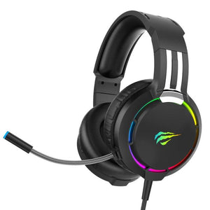 Havit Gamer Headset with Microphone Professinal HD Microphone & Surround Super Base RGB Backlight PC Wired Gaming Headphones