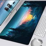 Deep forest firewatch Laptop Gamer Mousepad Gaming Mouse Pad Large Locking Edge Keyboard 70x30 cm Deak Mat for Cs Go LOL.