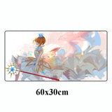 Anime mouse pad Cardcaptor Sakura Gamer Mousepad cute Desk Mat washable Large Gaming Mouse mat Locking Edge keyboard desk pads