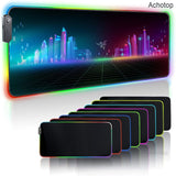 Large Office RGB LED Illumination Mouse Pad Mat Game Gamer Razer Gaming Mousepad Keyboard Compute Anime Desk Mat for CSGO
