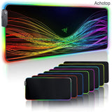 Large Office RGB LED Illumination Mouse Pad Mat Game Gamer Razer Gaming Mousepad Keyboard Compute Anime Desk Mat for CSGO
