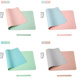 PU Leather Desk Mat Laptop pad Double-side Portable Large Easy Clean Mouse Pad Gamer Waterproof Mat Computer Keyboard Mousepads